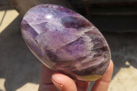 Polished Chevron Amethyst Standing Free Forms x 5 From Madagascar - Toprock Gemstones and Minerals 