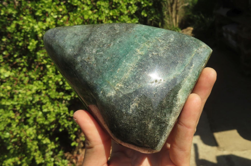 Polished Fuchsite Quartz Standing Free Form x 1 From Madagascar - Toprock Gemstones and Minerals 
