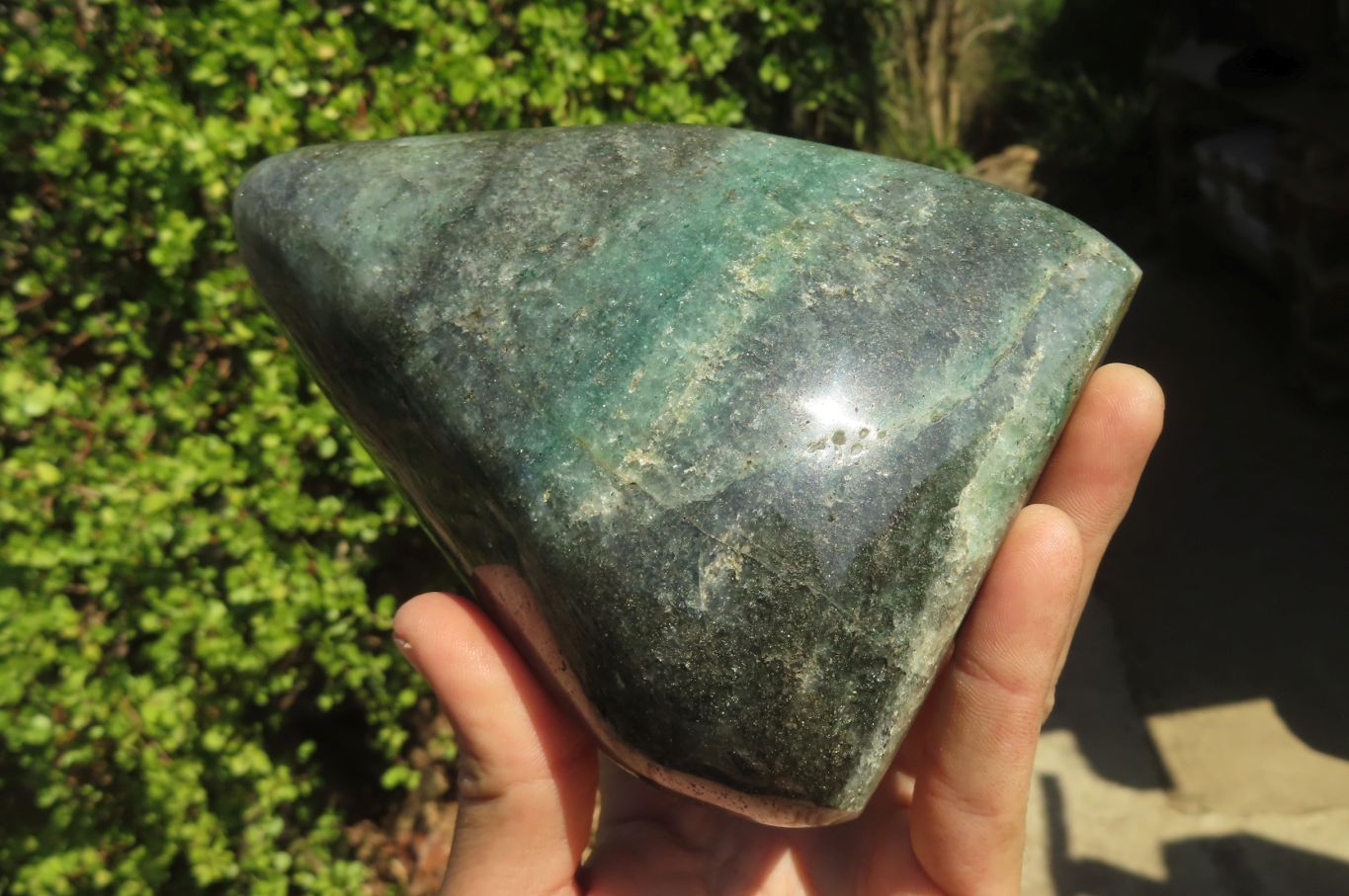 Polished Fuchsite Quartz Standing Free Form x 1 From Madagascar - Toprock Gemstones and Minerals 