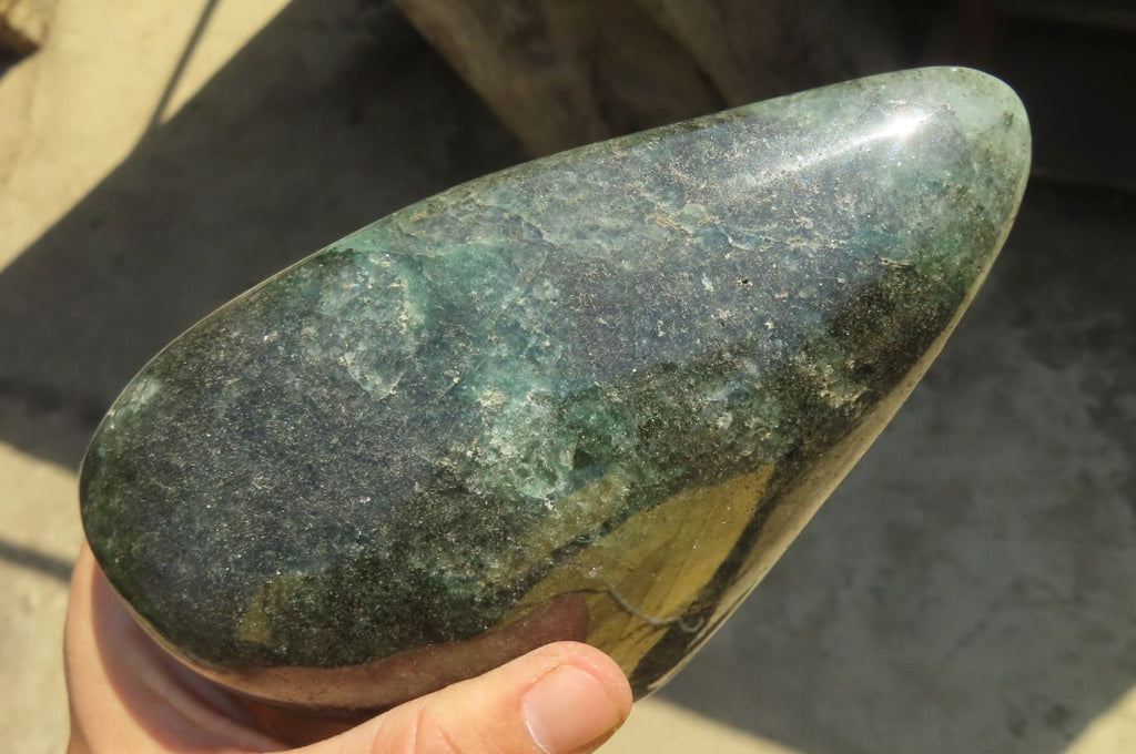 Polished Fuchsite Quartz Standing Free Form x 1 From Madagascar - Toprock Gemstones and Minerals 