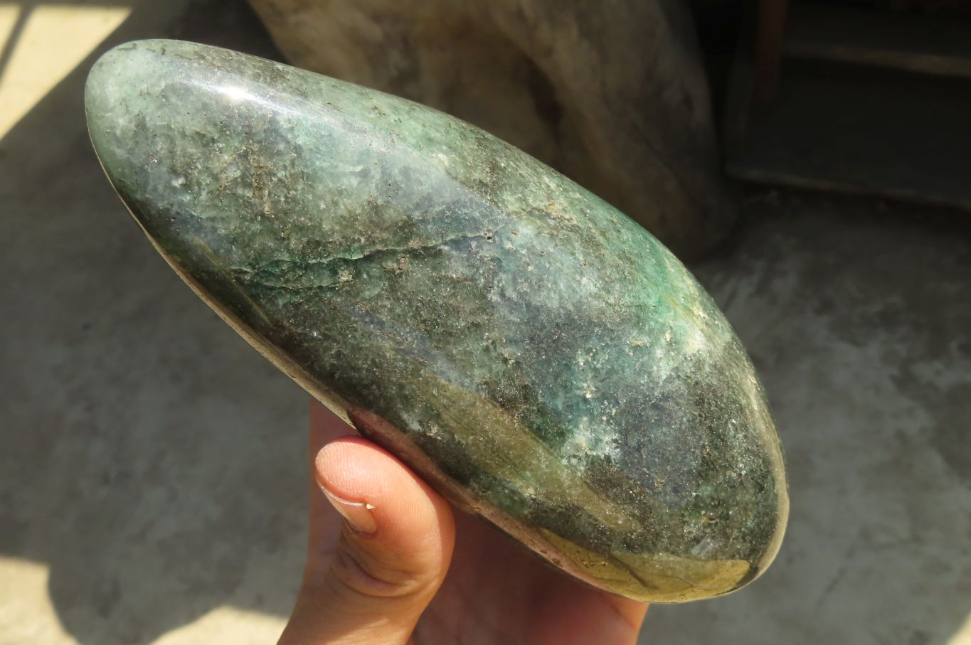 Polished Fuchsite Quartz Standing Free Form x 1 From Madagascar - Toprock Gemstones and Minerals 