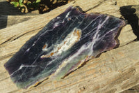 Polished Watermelon Fluorite Slice x 1 From Uis, Namibia - Toprock Gemstones and Minerals 