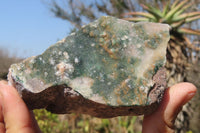 Natural Chrysocolla With Malachite & Salrose Dolomite Specimens x 4 From Congo - Toprock Gemstones and Minerals 