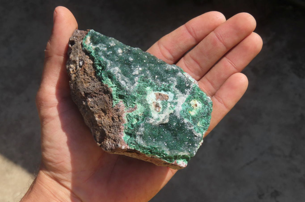 Natural Chrysocolla With Malachite & Salrose Dolomite Specimens x 4 From Congo - Toprock Gemstones and Minerals 