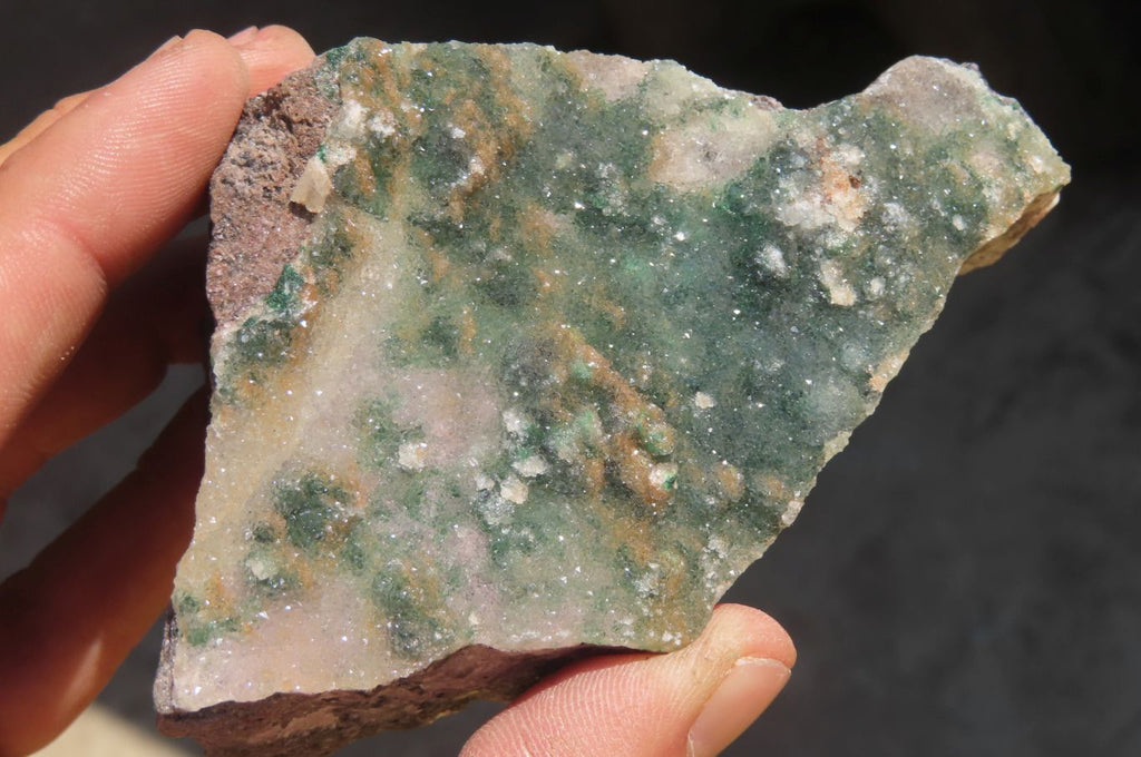 Natural Chrysocolla With Malachite & Salrose Dolomite Specimens x 4 From Congo - Toprock Gemstones and Minerals 