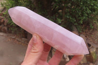Polished Double Terminated Rose Quartz Points x 3 From Madagascar - Toprock Gemstones and Minerals 