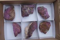 Natural Metallic Purpurite Cobbed Specimens x 6 From Erongo, Namibia - Toprock Gemstones and Minerals 