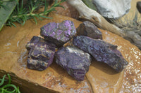 Natural Metallic Purpurite Cobbed Specimens x 5 From Erongo, Namibia - Toprock Gemstones and Minerals 
