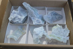 Natural Etched Blue Chalcedony Specimens x 6 From Nsanje, Malawi - Toprock Gemstones and Minerals 