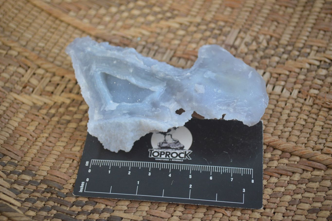 Natural Etched Blue Chalcedony Specimens x 6 From Nsanje, Malawi - Toprock Gemstones and Minerals 