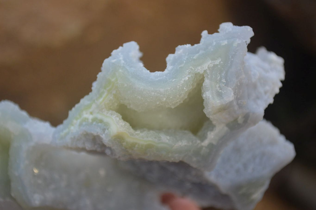 Natural Etched Blue Chalcedony Specimens x 6 From Nsanje, Malawi - Toprock Gemstones and Minerals 