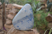 Polished Blue Spinel Spotted Quartz Standing Free Forms 1 x From Madagascar - Toprock Gemstones and Minerals 