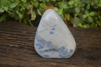 Polished Blue Spinel Spotted Quartz Standing Free Forms 1 x From Madagascar - Toprock Gemstones and Minerals 