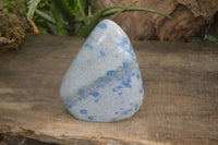 Polished Blue Spinel Spotted Quartz Standing Free Forms 1 x From Madagascar - Toprock Gemstones and Minerals 