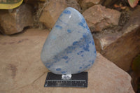 Polished Blue Spinel Spotted Quartz Standing Free Forms 1 x From Madagascar - Toprock Gemstones and Minerals 