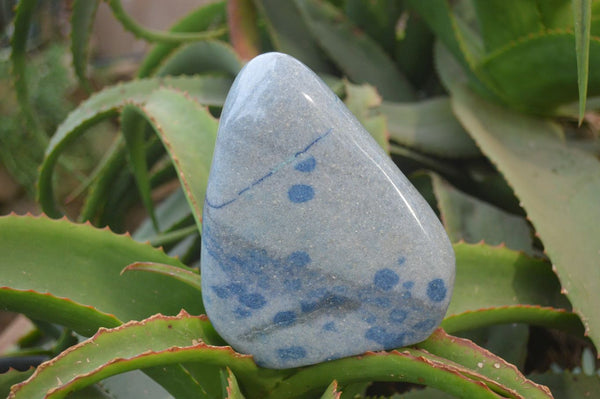 Polished Blue Spinel Spotted Quartz Standing Free Forms 1 x From Madagascar - Toprock Gemstones and Minerals 