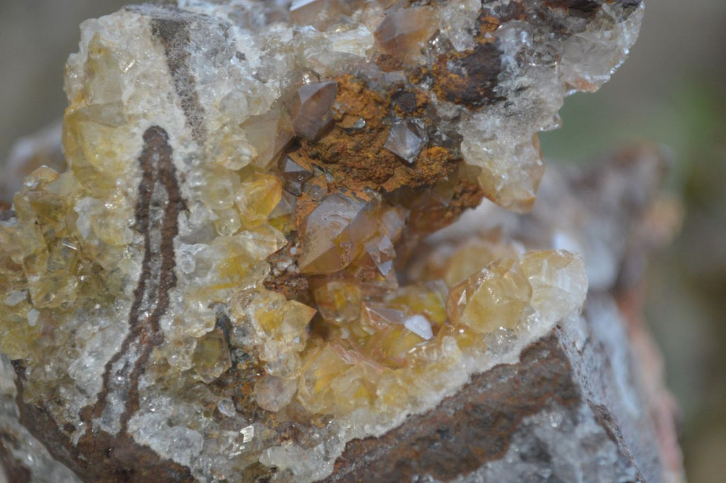 Natural Limonite Quartz Clusters x 4 From Solwezi, Zambia - Toprock Gemstones and Minerals 