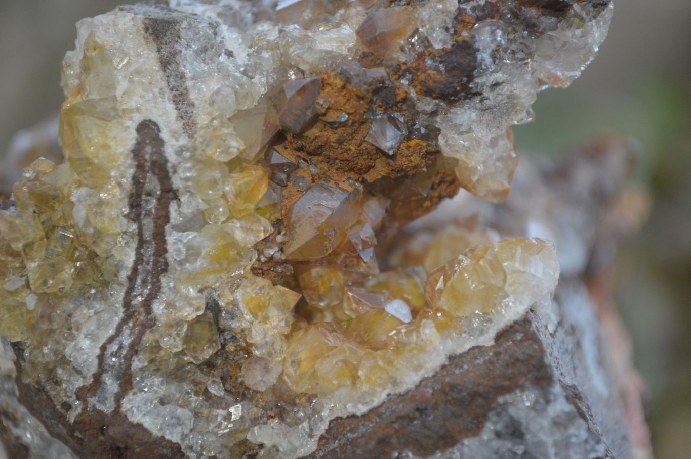 Natural Limonite Quartz Clusters x 4 From Solwezi, Zambia - Toprock Gemstones and Minerals 