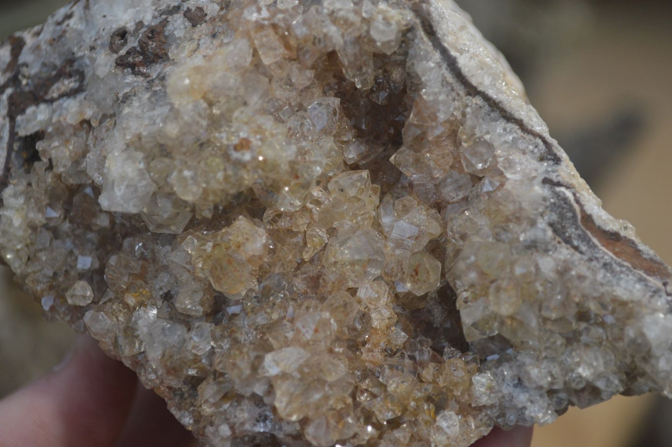 Natural Limonite Quartz Clusters x 4 From Solwezi, Zambia - Toprock Gemstones and Minerals 