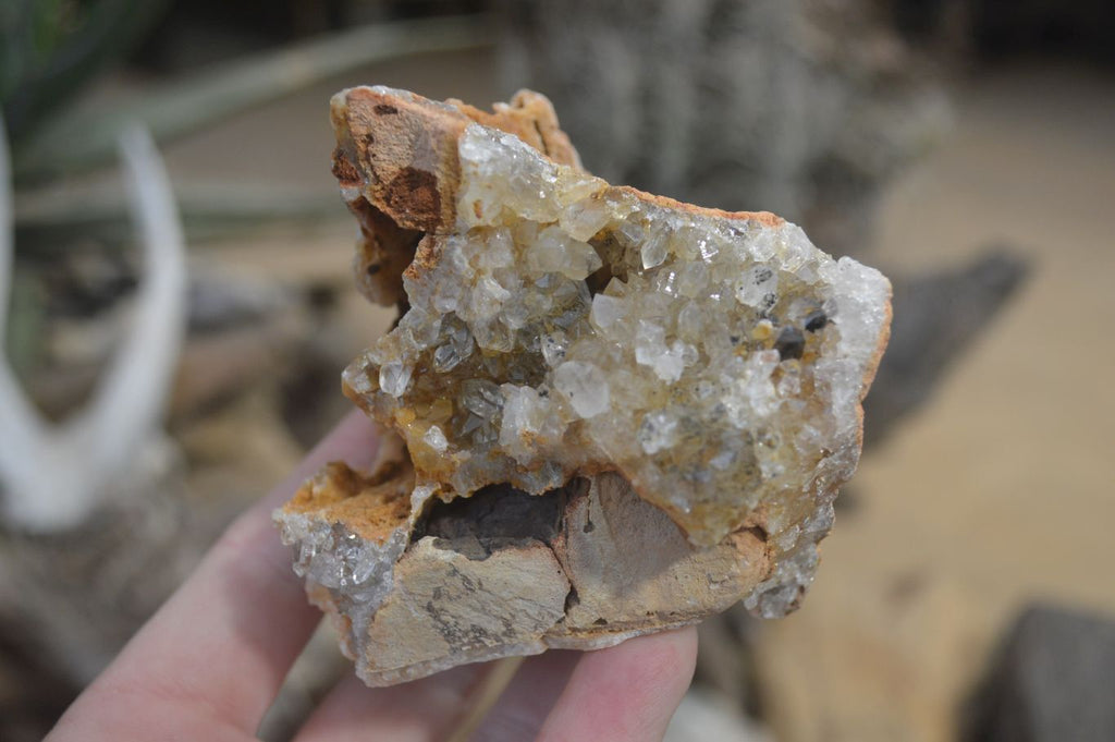 Natural Limonite Quartz Clusters x 4 From Solwezi, Zambia - Toprock Gemstones and Minerals 