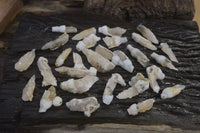 Natural Drusy Quartz Coated Calcite Pseudomorph Specimens x 35 From Lesotho - Toprock Gemstones and Minerals 