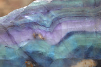 Polished On One Side Watermelon Fluorite Specimens x 2 From Namibia - Toprock Gemstones and Minerals 