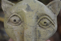 Polished Leopard Stone Cat Faces x 3 From Zimbabwe - Toprock Gemstones and Minerals 