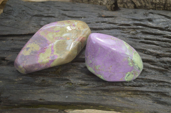 Polished Stichtite Free Forms x 2 From Barberton, South Africa - Toprock Gemstones and Minerals 