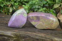 Polished Stichtite Free Forms x 2 From Barberton, South Africa - Toprock Gemstones and Minerals 
