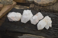 Natural Quartz Single Crystals x 4 From Madagascar - Toprock Gemstones and Minerals 