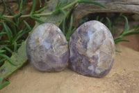 Polished Chevron Amethyst Standing Free Forms x 6 From Madagascar - Toprock Gemstones and Minerals 