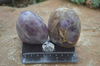 Polished Chevron Amethyst Standing Free Forms x 6 From Madagascar - Toprock Gemstones and Minerals 