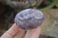 Polished Chevron Amethyst Standing Free Forms x 6 From Madagascar - Toprock Gemstones and Minerals 