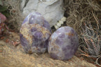 Polished Chevron Amethyst Standing Free Forms x 6 From Madagascar - Toprock Gemstones and Minerals 