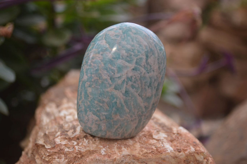 Polished Amazonite Standing Free Forms x 6 From Zimbabwe - Toprock Gemstones and Minerals 
