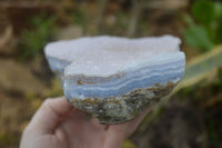 Natural Crystalline Blue Lace Agate Specimen x 1 From Namibia - Toprock Gemstones and Minerals 
