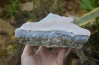 Natural Crystalline Blue Lace Agate Specimen x 1 From Namibia - Toprock Gemstones and Minerals 