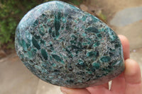 Polished Rare Emerald Mica In Matrix Standing Free Forms x 2 From Mutoko, Zimbabwe - Toprock Gemstones and Minerals 