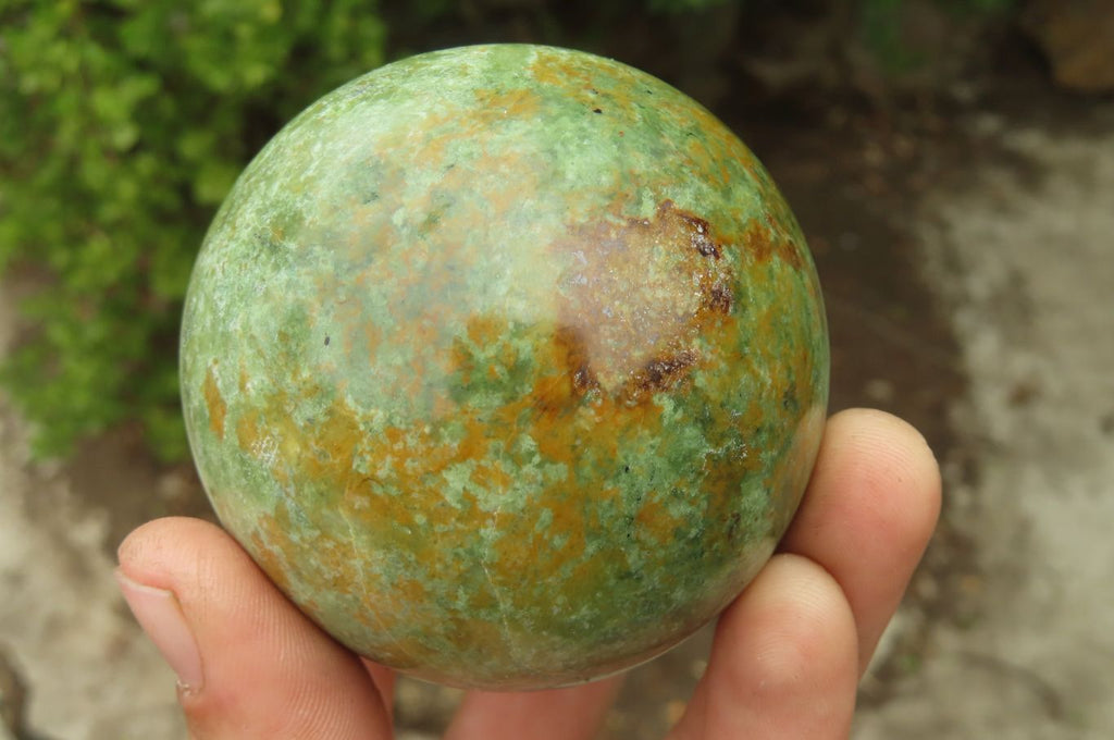 Polished Green Chrysoprase Sphere-Balls x 4 From Madagascar - Toprock Gemstones and Minerals 