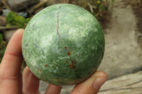 Polished Green Chrysoprase Sphere-Balls x 4 From Madagascar - Toprock Gemstones and Minerals 