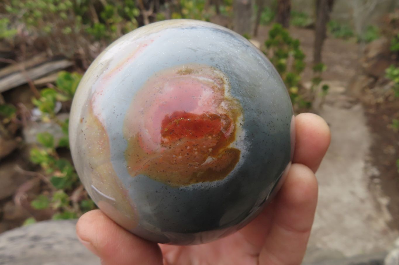 Polished Polychrome Jasper Sphere-Balls x 2 From Madagascar - Toprock Gemstones and Minerals 