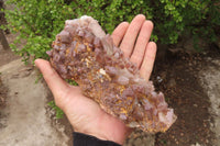 Natural Red Hematoid Quartz Clusters x 2 From Karoi, Zimbabwe - Toprock Gemstones and Minerals 