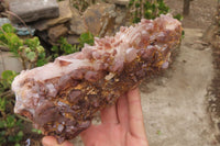 Natural Red Hematoid Quartz Clusters x 2 From Karoi, Zimbabwe - Toprock Gemstones and Minerals 