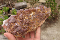Natural Red Hematoid Quartz Clusters x 2 From Karoi, Zimbabwe - Toprock Gemstones and Minerals 