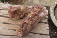 Natural Red Hematoid Quartz Clusters x 2 From Karoi, Zimbabwe - Toprock Gemstones and Minerals 