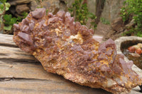 Natural Red Hematoid Quartz Clusters x 2 From Karoi, Zimbabwe - Toprock Gemstones and Minerals 