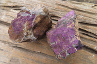 Natural Metallic Purpurite Cobbed Specimens x 6 From Erongo, Namibia - Toprock Gemstones and Minerals 