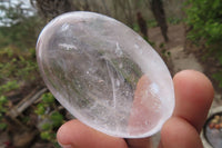Polished Clear Quartz Galet-Palm Stones x 12 From Madagascar - Toprock Gemstones and Minerals 