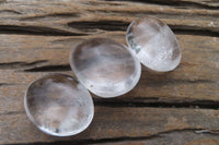Polished Clear Quartz Galet-Palm Stones x 12 From Madagascar - Toprock Gemstones and Minerals 