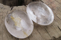 Polished Clear Quartz Galet-Palm Stones x 12 From Madagascar - Toprock Gemstones and Minerals 
